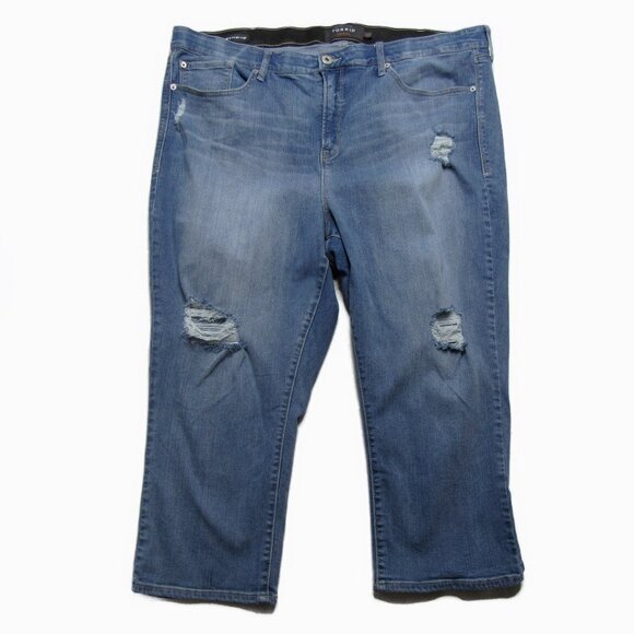 Torrid - Sky High Skinny Crop Jeans _ Size 24 - Picture 1 of 7